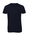 Heren T-shirt V Hals B&C Triblend TM057 Navy
